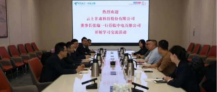 云上甘肃科技股份有限公司与中电万维信息技术有限责任公司开展业务交流
