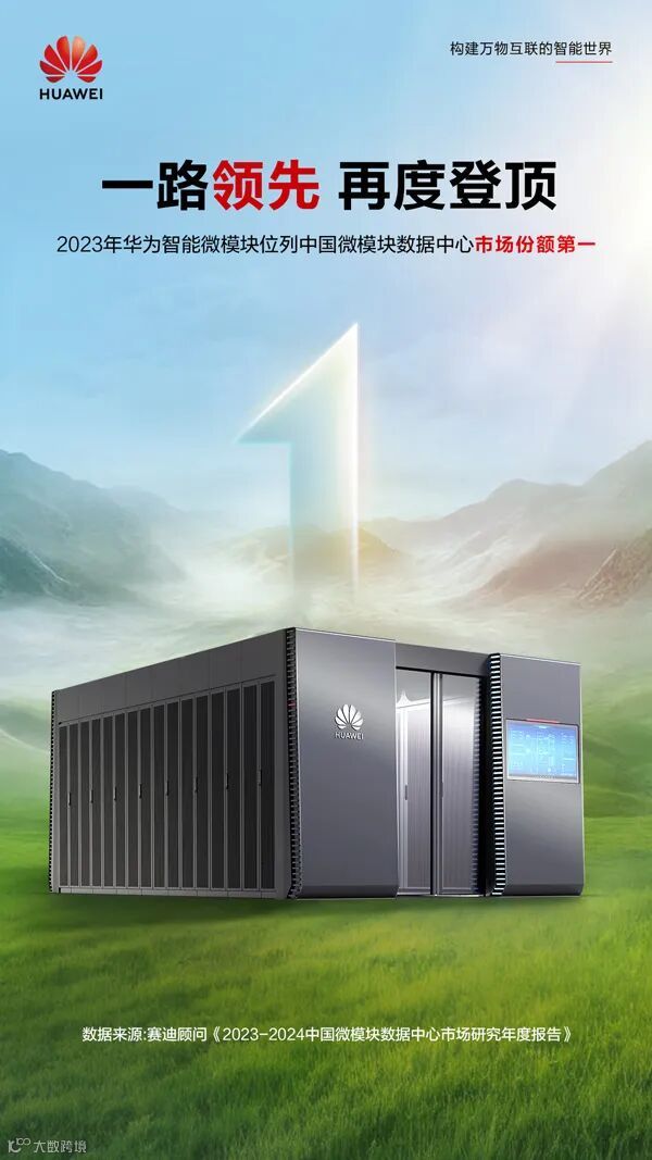 2023年华为智能微模块位列中国微模块数据中心市场份额第一