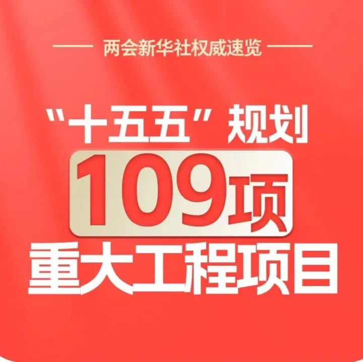 重点！“十五五”规划109项重大工程项目