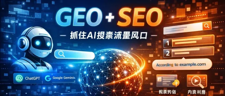 GEO + SEO：普通人抓住AI搜索流量的新机会