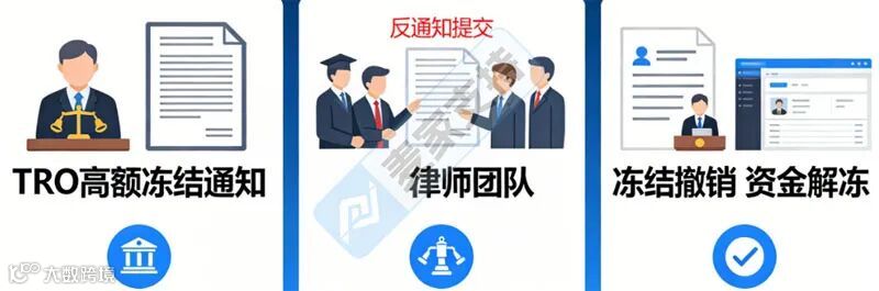 【麦家支持案例分享】专业团队出马！3.5万美元冻结和解成本低至4.6k美元，虎口成功脱险！