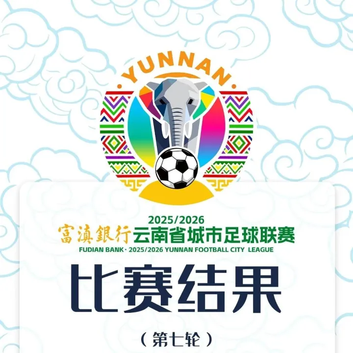 2025/2026富滇银行云南省城市足球联赛第七轮赛果（截至2026.3.8）