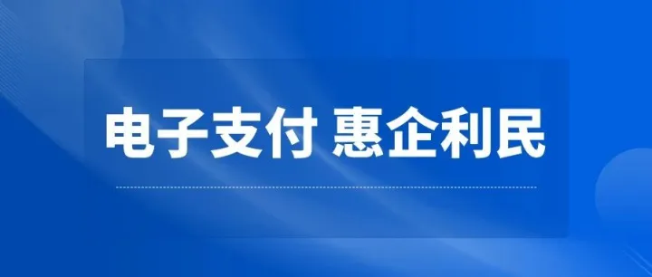 电子支付 惠企利民