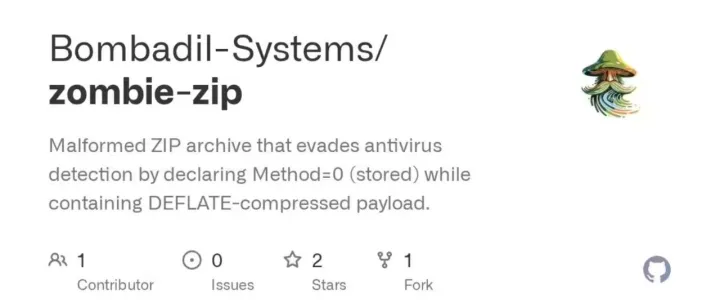 Zombie ZIP 漏洞披露：让 WinRAR/7-Zip 解压报错，已伪装绕过 50 款主流杀软
