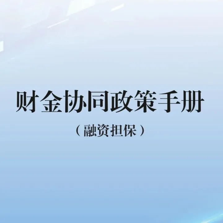 财金协同政策手册第二期：融资担保