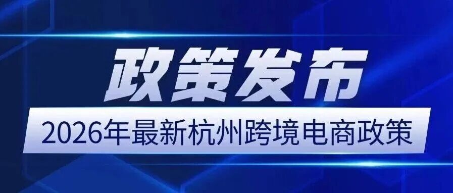 点击查看!2026年杭州最新跨境电商政策申报!- 大数跨境