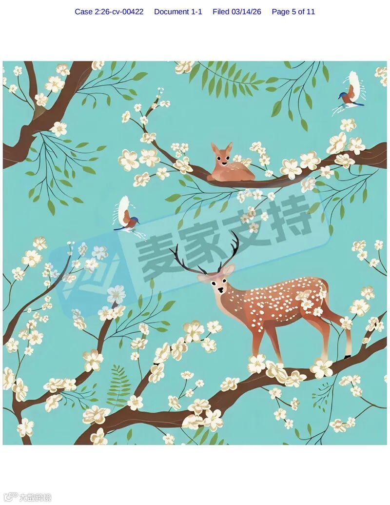 高危预警!26-cv-00422案,Keith律所批量起诉400店,家居/印花类目素材别乱用!