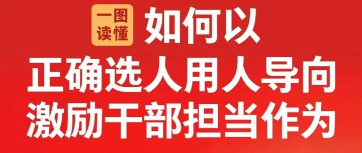 一图读懂如何以正确选人用人导向激励干部担当作为