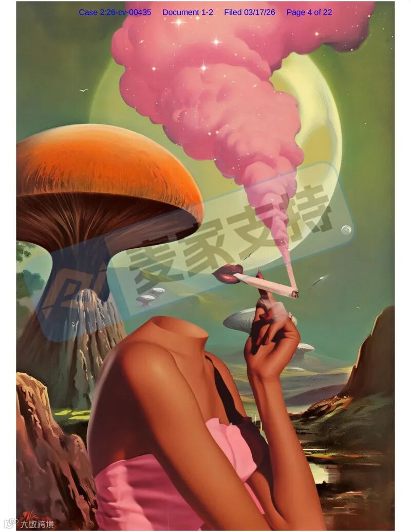 6-cv-00435，复古拼贴图案慎用！Keith批量起诉227店，TRO版权突袭"