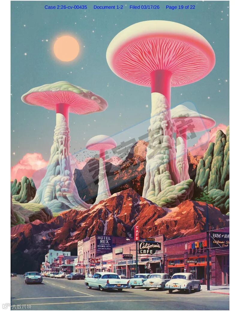 6-cv-00435，复古拼贴图案慎用！Keith批量起诉227店，TRO版权突袭"