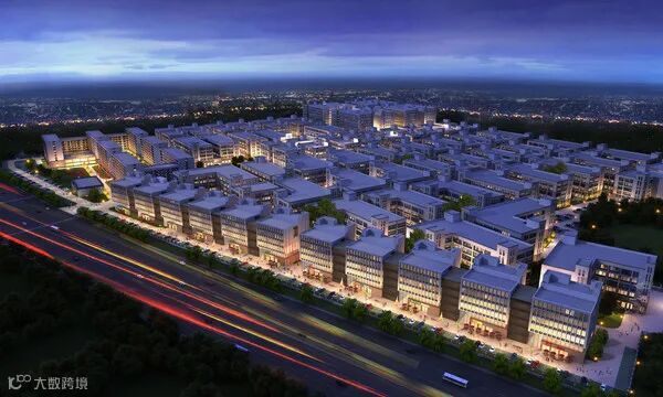 产业园夜景效果图