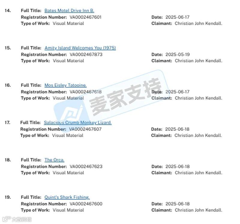 6-cv-03038,电影主题插画版权跨境维权，93店被敲响TRO倒计时！"