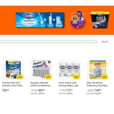 <em>Amazon</em> 家居生活用品 $15 OFF $50