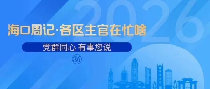 海口周记·各区主官在忙啥㊱