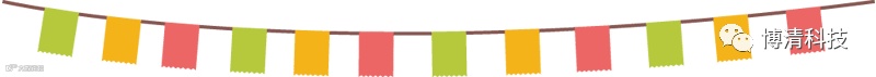 彩色悬挂小旗分割线