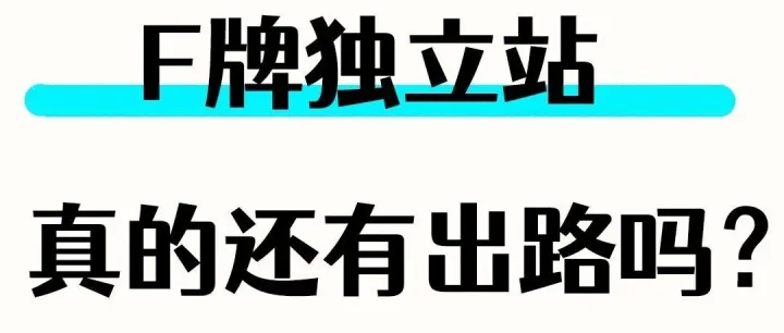 F牌独立站，真的还有出路吗？