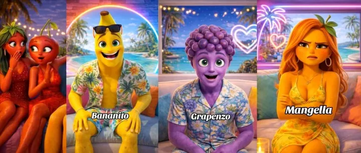 单身即地狱 AI 水果版，十天收获3亿次观看，明明很烂但就是很上头