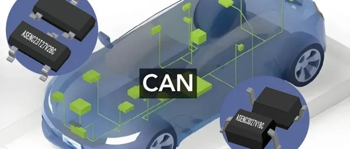 【新品发布】湖南静芯推出用于CAN芯片的车规级防护器件ASENC23T27V2BC、ASENC3D27V1BC、ASENC2F27V1BC
