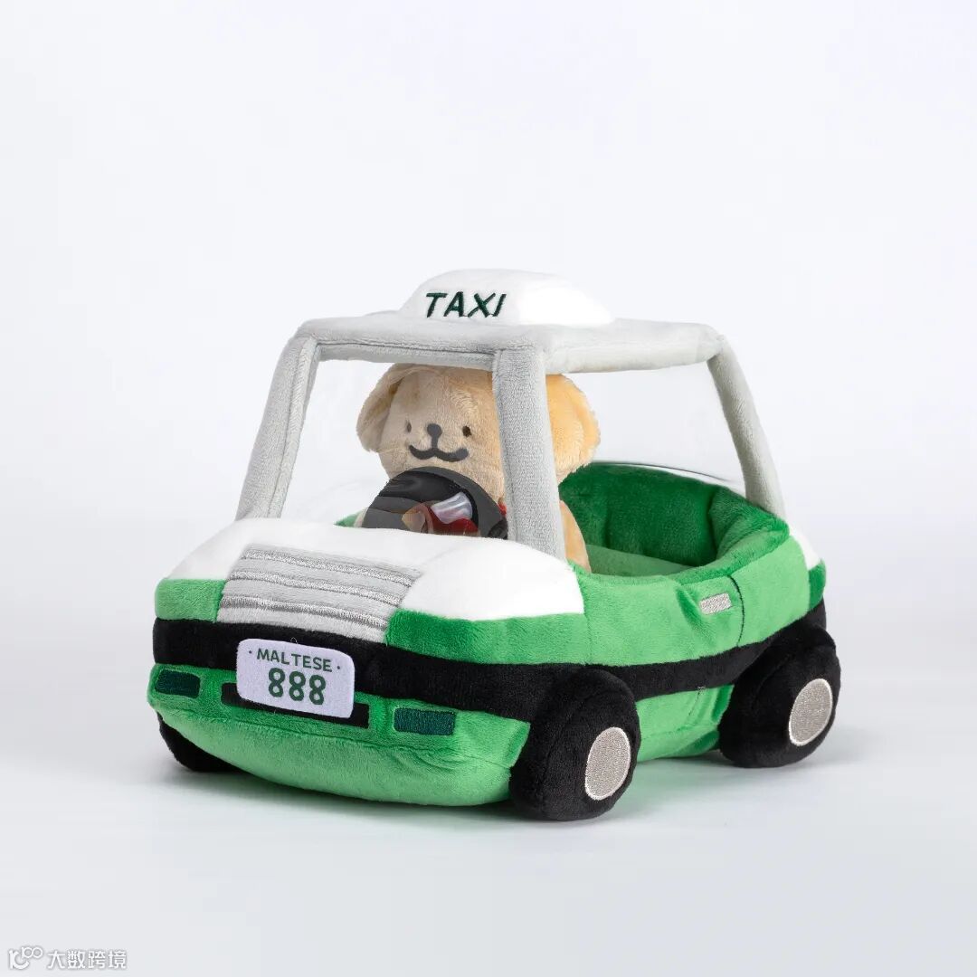 1b) 線條小狗 綠的士小金毛擺件 .jpg
