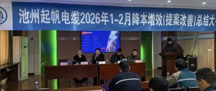 <em>池州</em>起帆电缆2026年1-2月降本增效（提案改善）总结大会