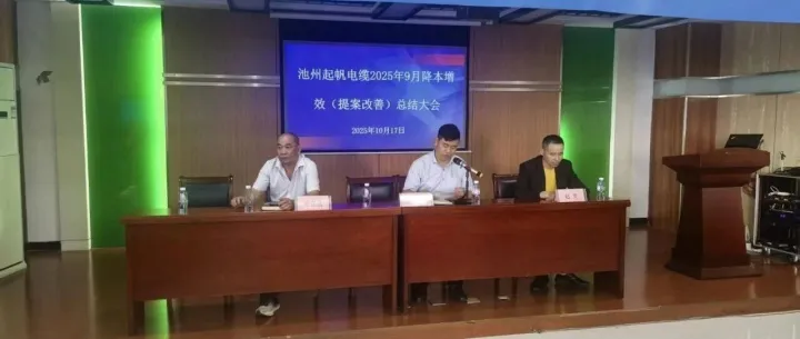 池州起帆电缆2025年9月降本增效（提案改善）总结大会