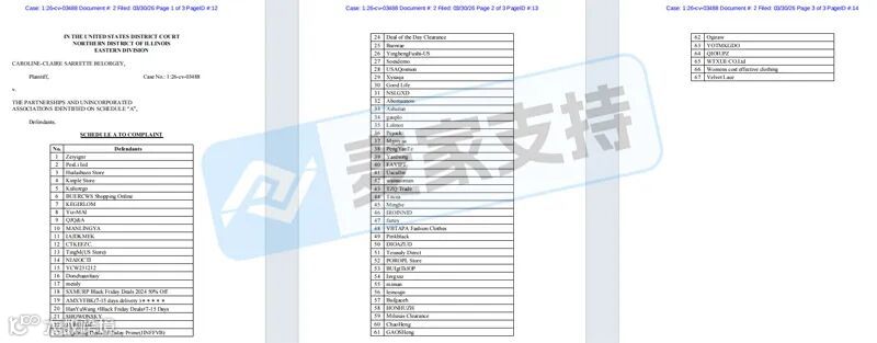 6-cv-03488，服饰卖家避雷贴！绿色木槿花版权维权回旋镖归来，67店涉案"