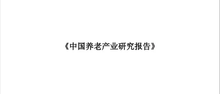 2026中国养老产业研究报告