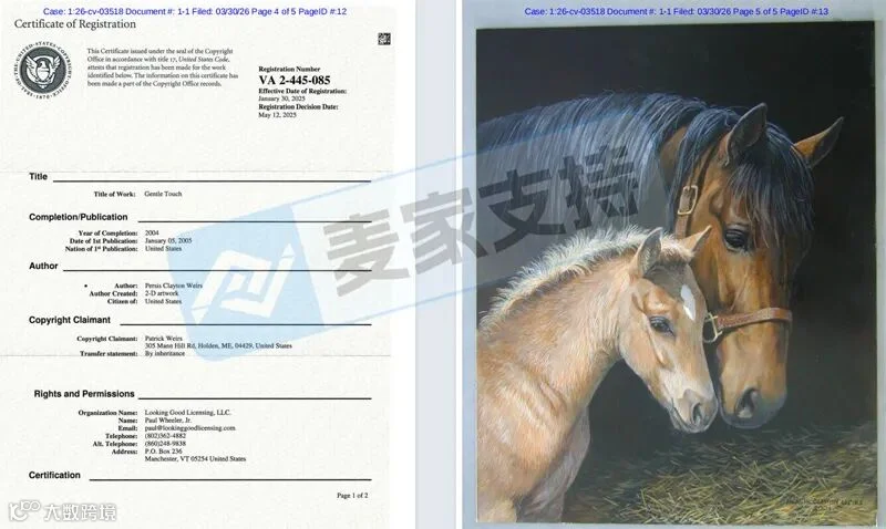 6-cv-03518,动物版权TRO风险居高不下,跨境卖家注意排雷!"
