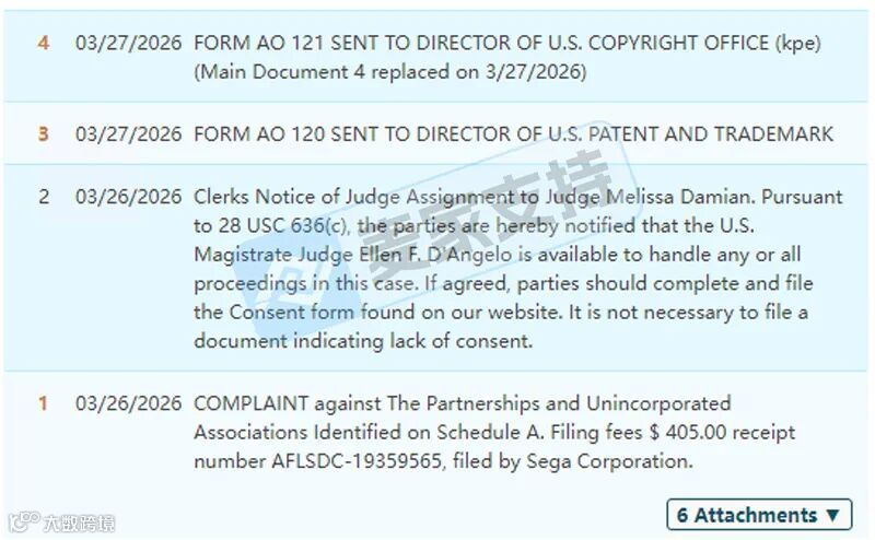 6-cv-22062，Sega维权再升级！Metaphor