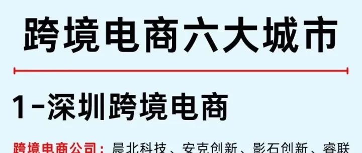 一篇吃透跨境電商：6大熱門城市 + 代表企業(yè) + 行業(yè)模式全梳理