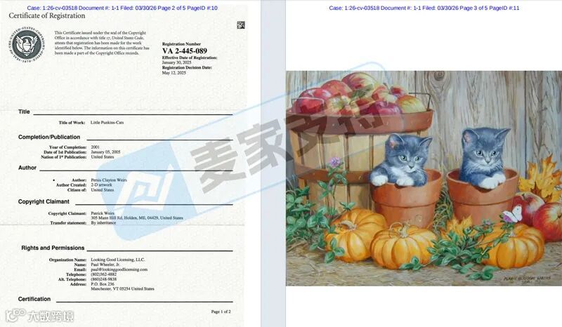 6-cv-03518，動物版權(quán)TRO風(fēng)險居高不下，跨境賣家注意排雷！"