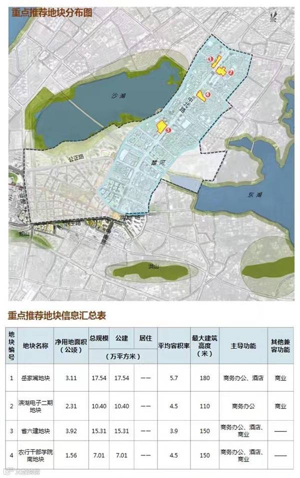 “一轴”重点地块分布信息图