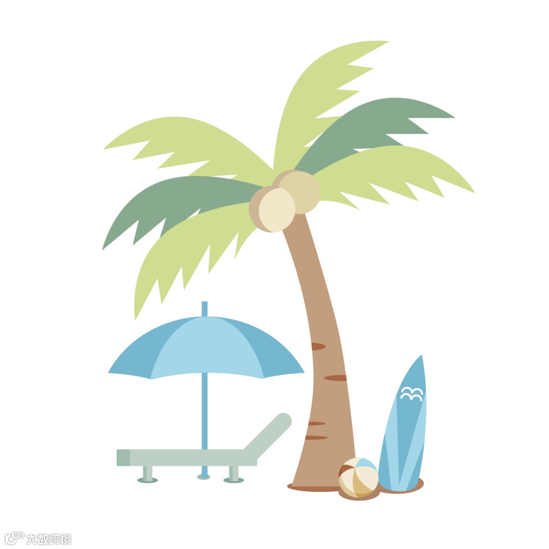 千库网_夏日手绘椰树躺椅扁平风PNG素材_元素编号10725032.png