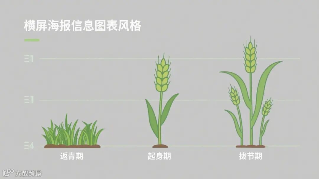 小麦生长阶段示意图章节底部配图