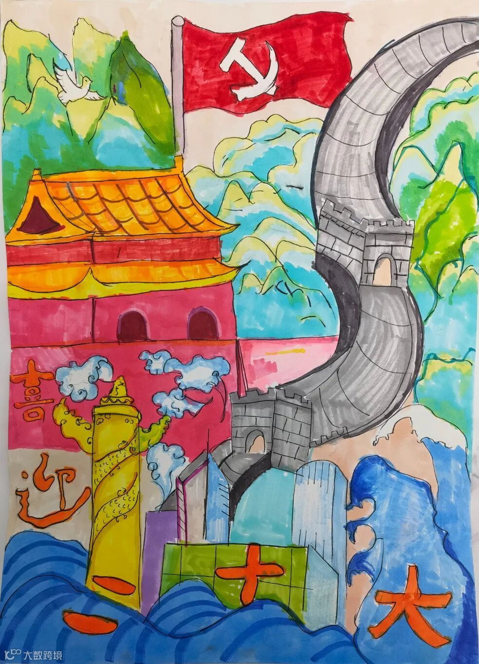 喜迎二十大+方珞伊+8岁(电网线路 方峰).jpg