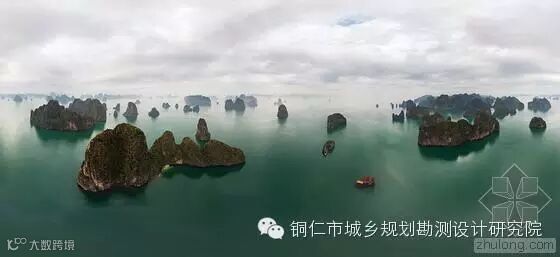 从上空抓拍越南湾中的Ha Long island奇迹