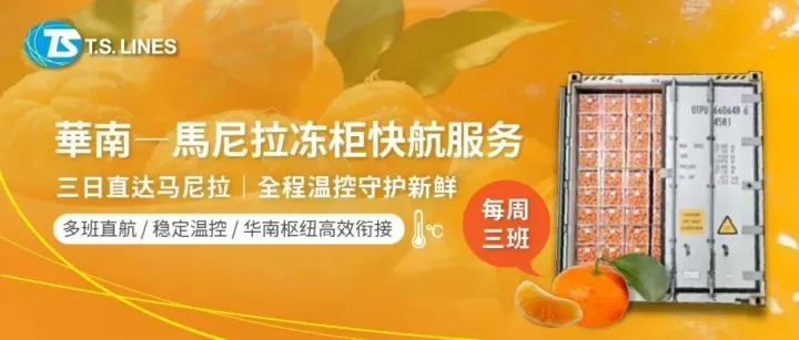 華南—馬尼拉冻柜快航服务