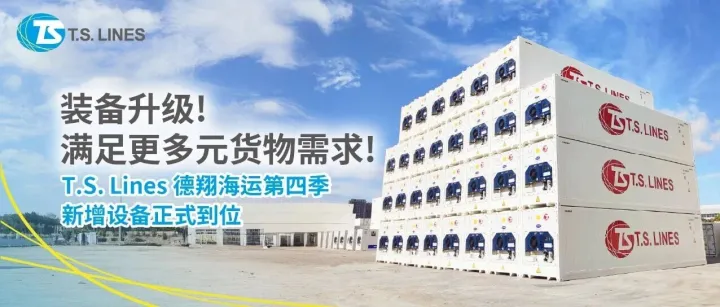 装备升级，满足更多元货物需求! T.S. Lines 德翔海运第四季新增设备正式到位