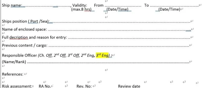 Enclosed spaces进入新要求，新增CO2检测，O2含量20.9%