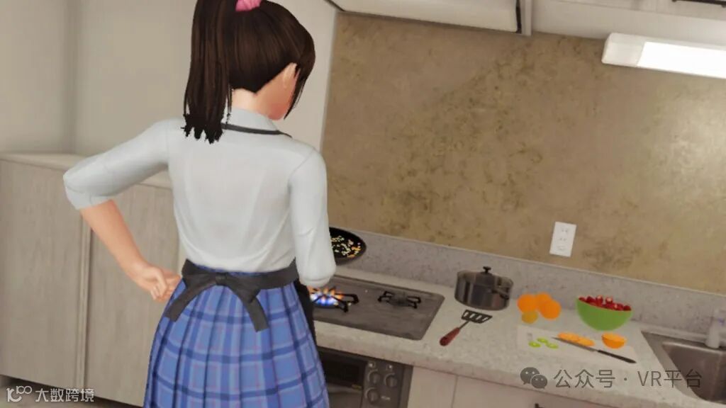 小樱在《VR彼女》中做饭