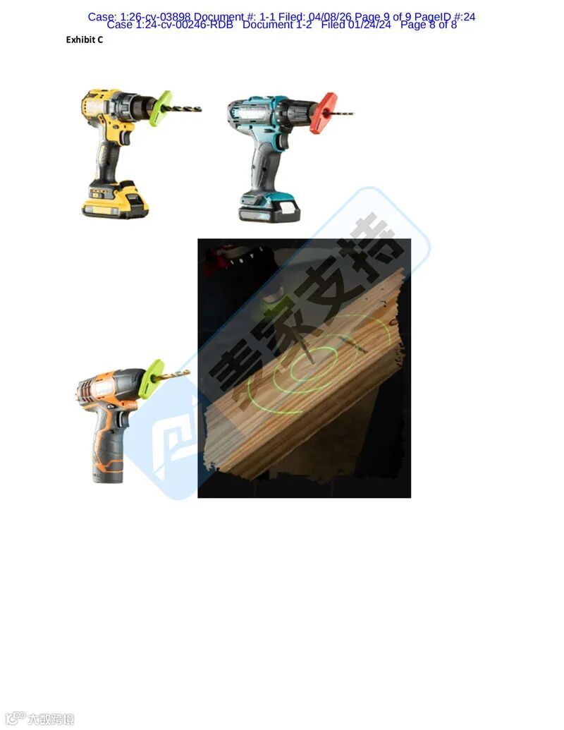 6-cv-03898,工具类卖家注意!激光钻孔辅助器高危,24店被TRO精准袭击!"
