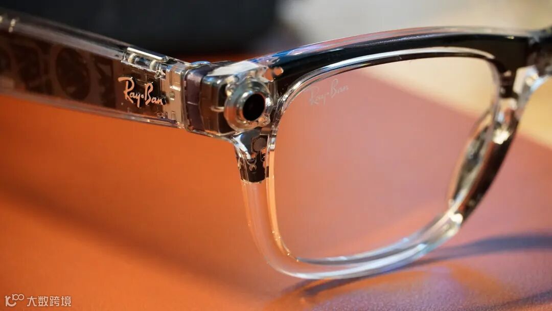 Ray-Ban Meta 限量版透明智能眼镜。