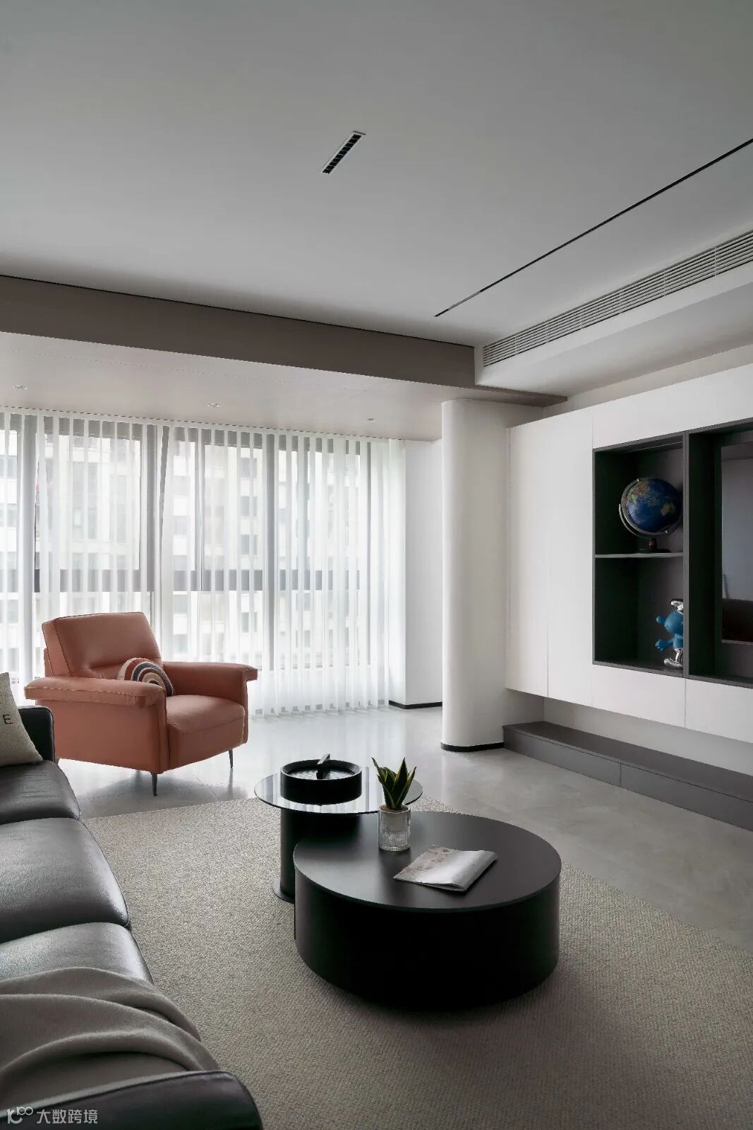 160㎡黑白灰的家以静制动,高级感爆棚,实用性倍增,氛围感拉满!设计案例 (7).jpg