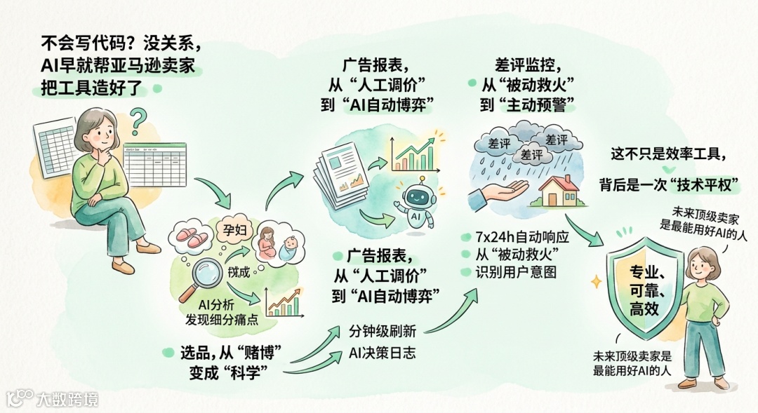 不会写代码？没关系，AI早就帮亚马逊卖家把工具造好了