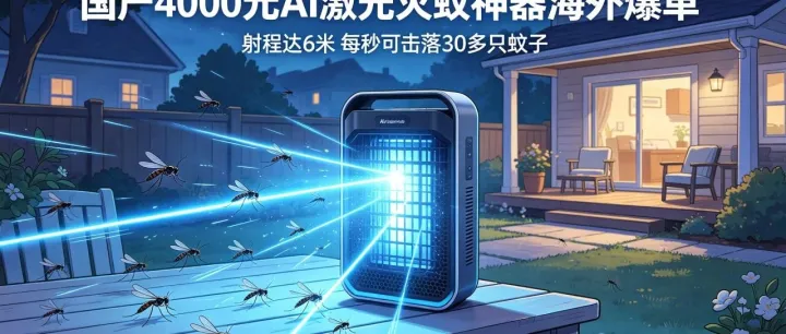 国产4000元AI激光灭蚊神器海外爆单