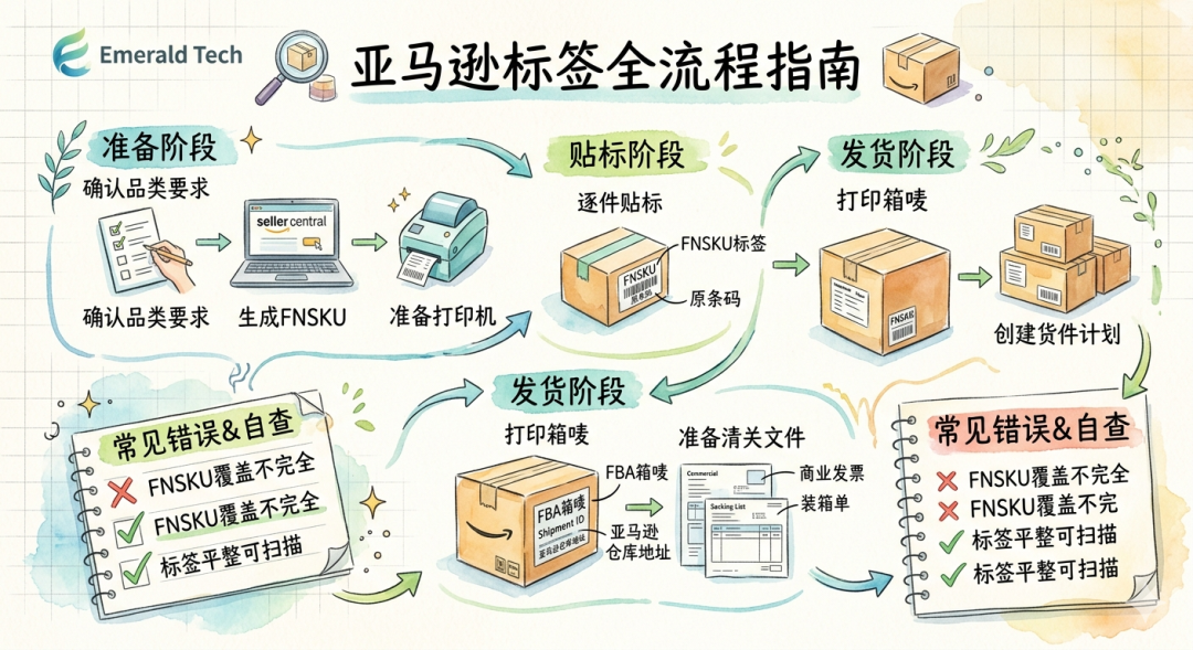 新卖家第一次做亚马逊,发货前产品要贴什么标签?(亚马逊标签合集)- 大数跨境