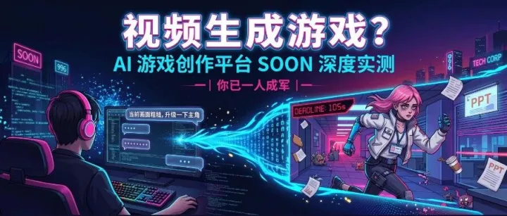 视频生成<em>游戏</em>？AI <em>游戏</em>创作<em>平台</em> SOON 深度实测：你已一人成军