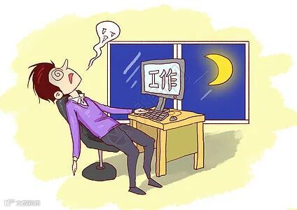 加班熬夜生活压力时事漫画插画图片下载-正版图片400163036-摄图网