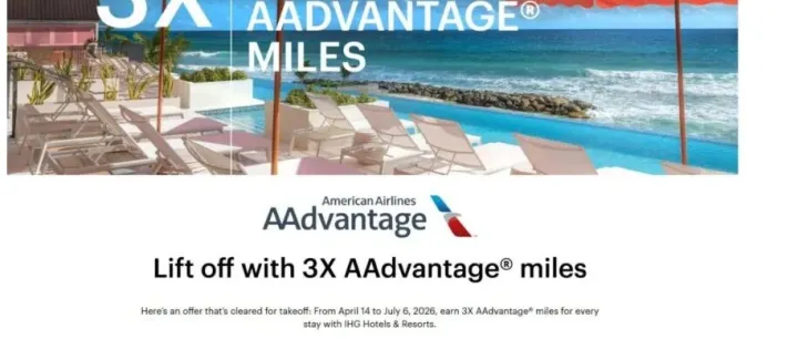 IHG 入住活动：入住可赚 3 倍 AA 里程