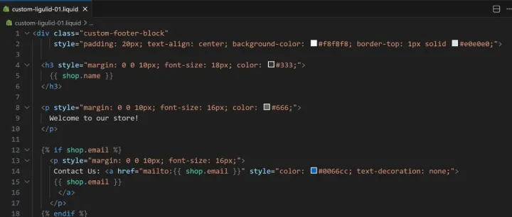 <em>Shopify</em>设计中如何自定义Liquid ？